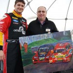 acrylic painting of british touring cars