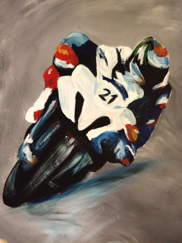 photo of part of mural of BSB rider