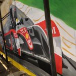 photo of part of mural of LMS audi R10