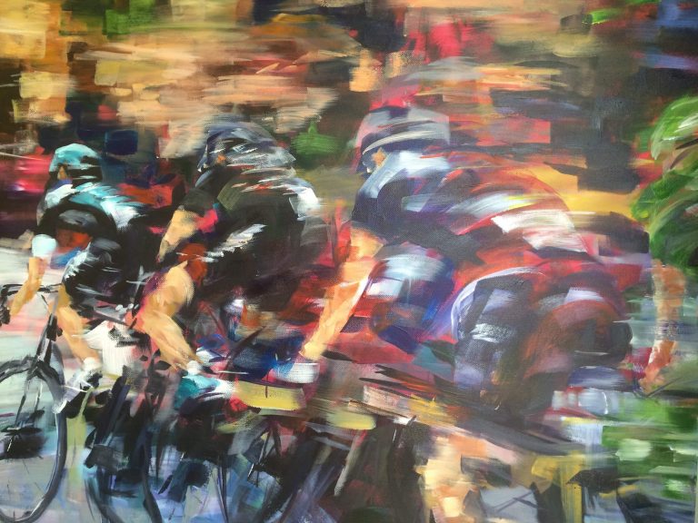 Print of tour de france cyclists