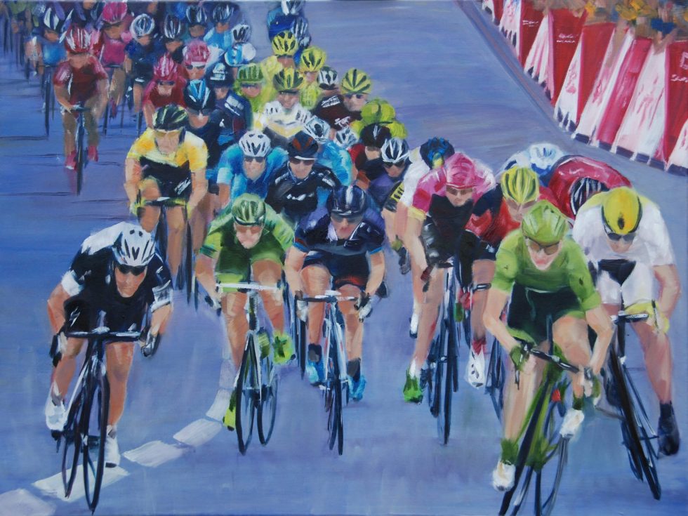 painting of sprint tour de france greipel